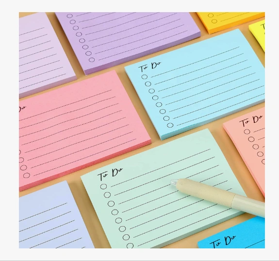 Colorful To do List Sticky Notes with Lines