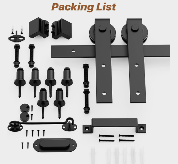 Sliding Barn Door Hardware Kit 6.6 FT Heavy Duty