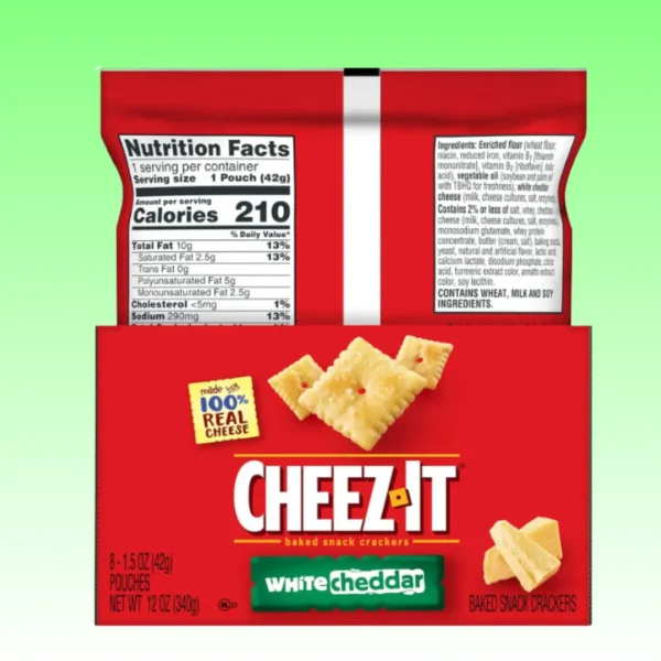 Cheez-It Baked Snack Crackers White Cheddar