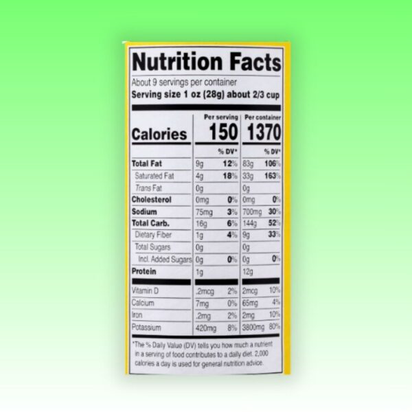 Pik-Nik Nutrition Facts