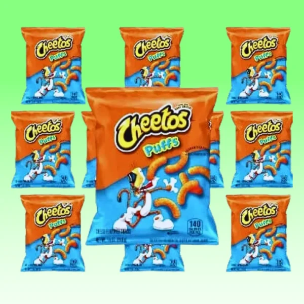 Cheetos Puffs Cheese Flavored Snacks, 0.875 Ounce Bags, Pack of 10 - Image 2