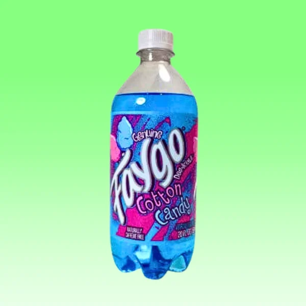 Faygo Cotton Candy 20 oz (6 pack) Soda Pop Plastic Bottles