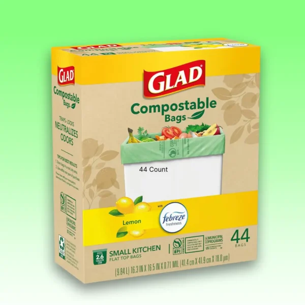 Glad Compostable Bags Trash Garbage 44 Count