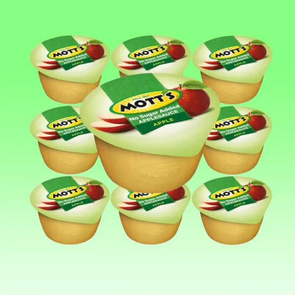 Mott's No Sugar Added Apple Sauce, 4 Ounce Cups, (Pack of 8)