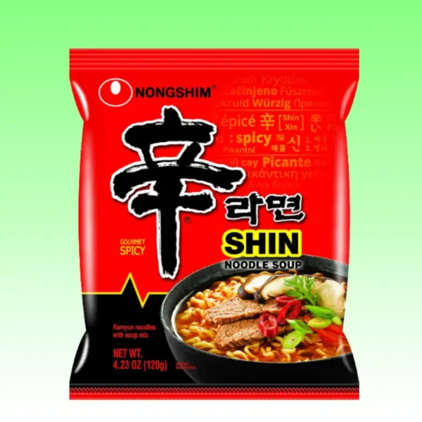 Nongshim Shin Ramyun Noodle Soup, Spicy - 4.2oz