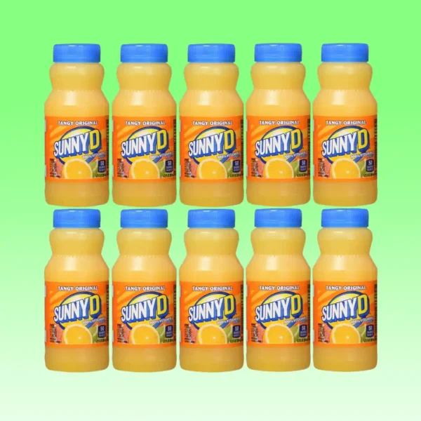 Sunny D Tangy Original Flavor, 6.75 Oz, (Pack of 10)