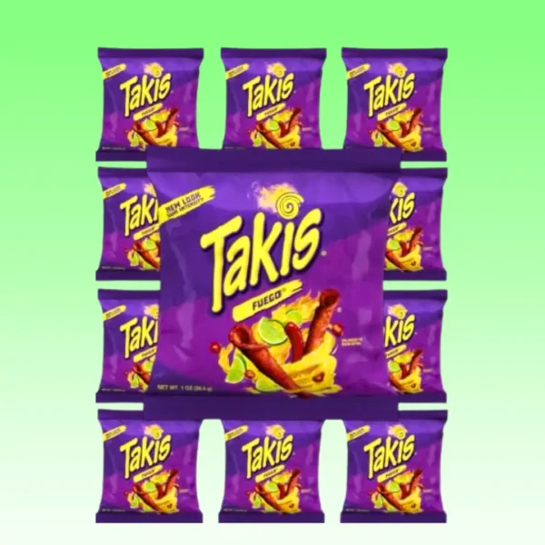 Takis Rolled Tortilla Chips, 1oz Pouches (12 pack) (Fuego)