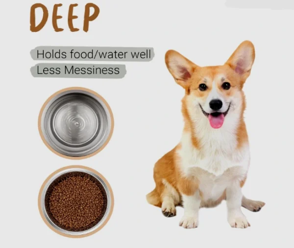 Deep Stainless dog bowls