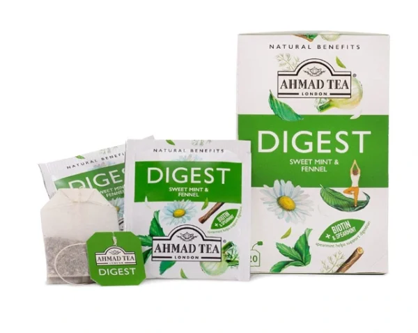 Herbal Tea, Sweet Mint, Fennel & Biotin 'Digest' 20pcs Teabags - Image 3