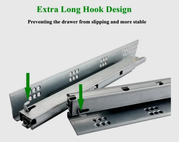 Drawer Slides Adjustable Locking Devices and Brackets 6 Pairs of 12 Inch - Image 3