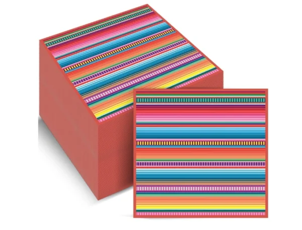 Mexican Napkins Colorful Stripes Mexico Disposable Paper